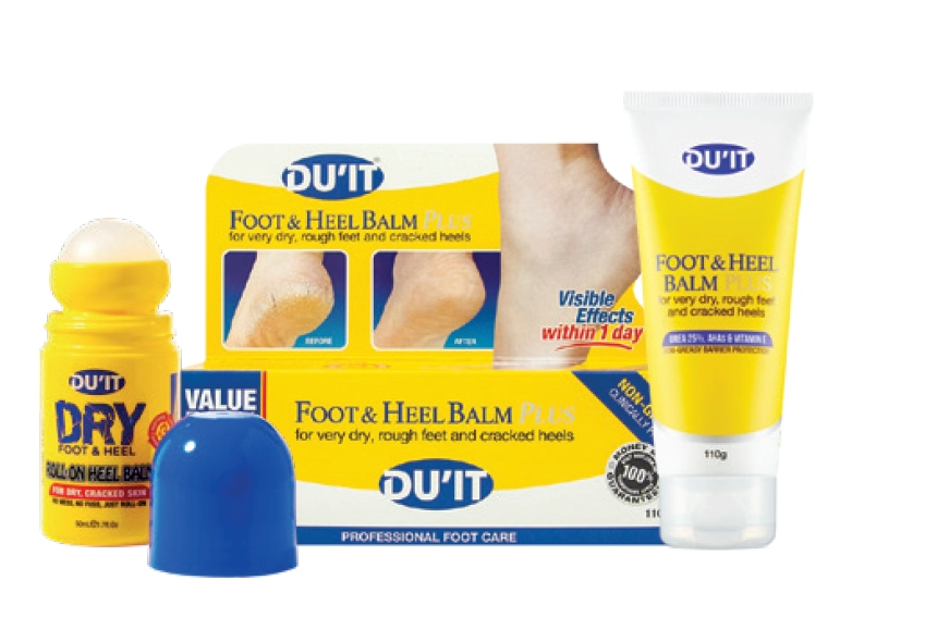 DU’IT Roll On Heel Balm 50ml or Foot & Plus 110g Exclusive Size