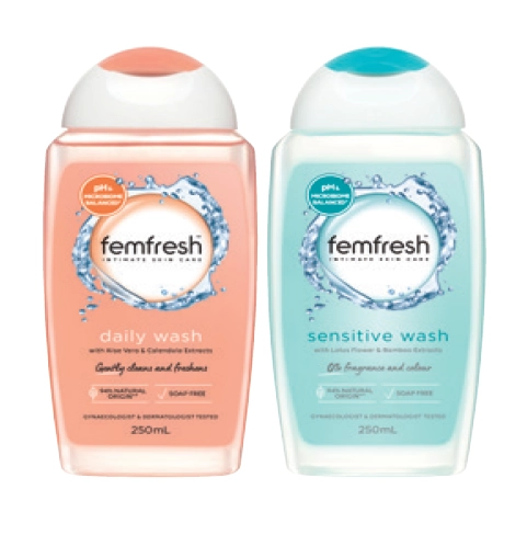 Femfresh Daily or Sensitive Wash 250ml