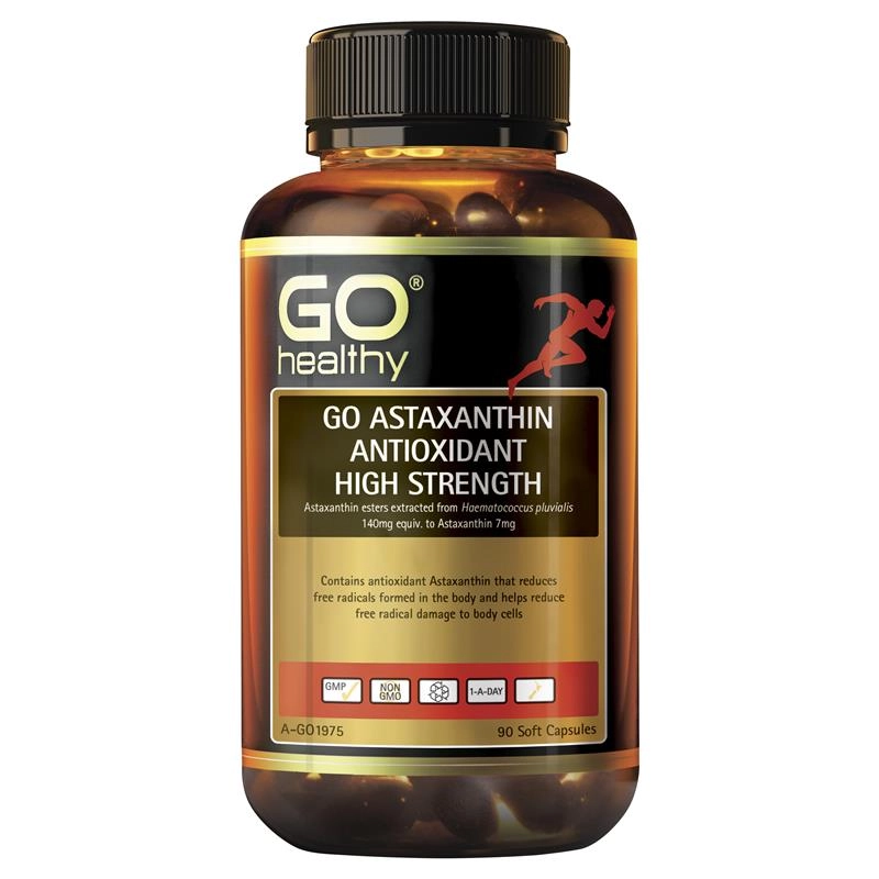 Go Healthy Astaxanthin Antioxidant High Strength 90 Soft Capsules