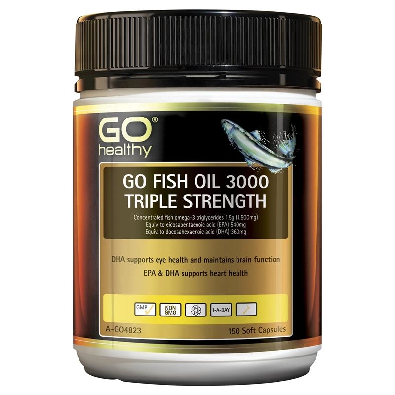 Go Healthy Fish Oil 3000 Triple Strength 150 Soft Capsules