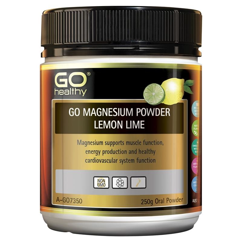 Go Healthy Magnesium Powder Lemon Lime 250g Powder