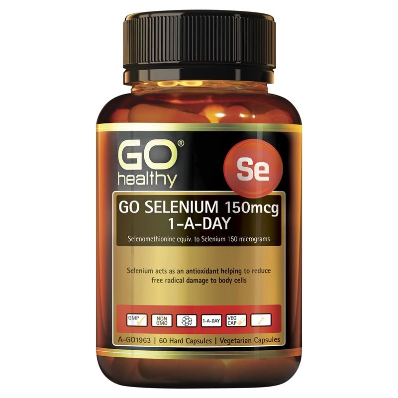 Go Healthy Selenium 150mcg 1-A-Day 60 Vegetarian Capsules