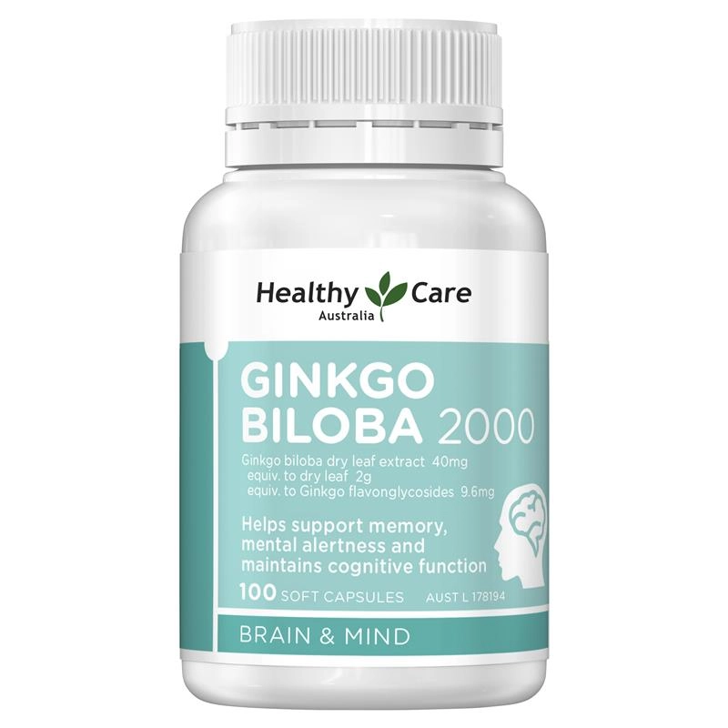 Healthy Care Ginkgo Biloba 2000 100 Capsules