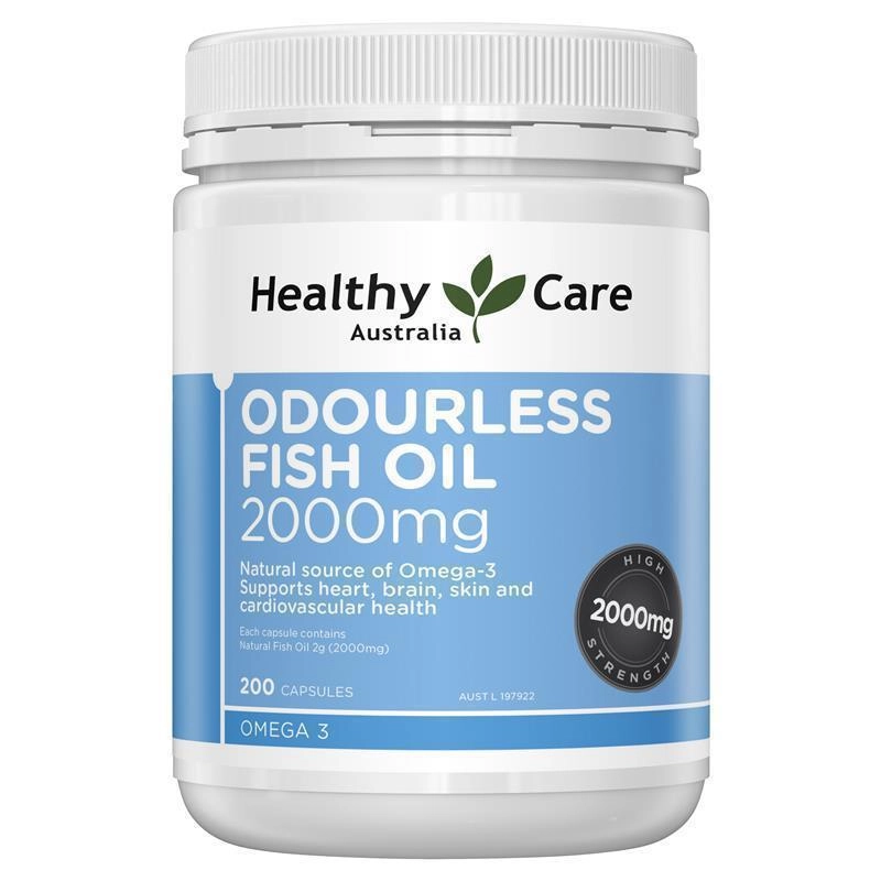 Healthy Care Odourless Fish Oil 2000mg 200 Capsules