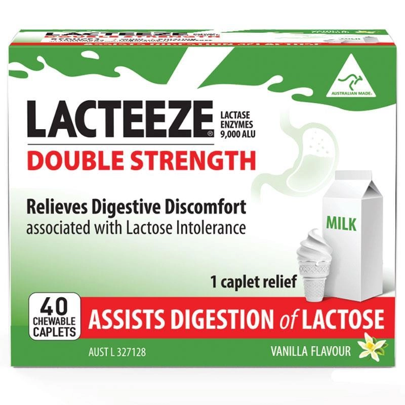 Lacteeze Double Strength 40 Chewable Caplets