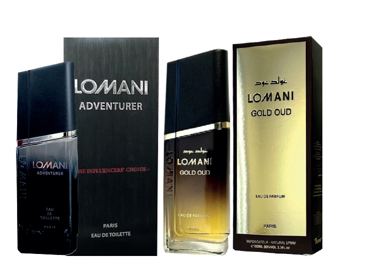 Lomani Adventurer 100ml EDT or Gold Oud 100ml EDP