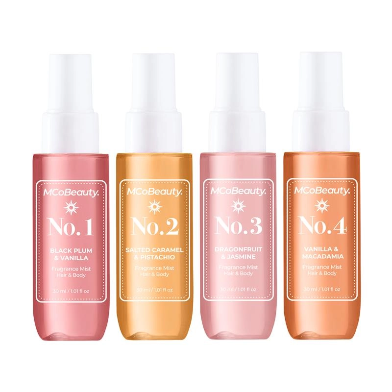 MCoBeauty Fragrance Hair & Body Mist 4 Piece Mini Set