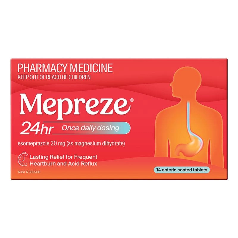 Mepreze 24Hr 20mg 14 Tablets