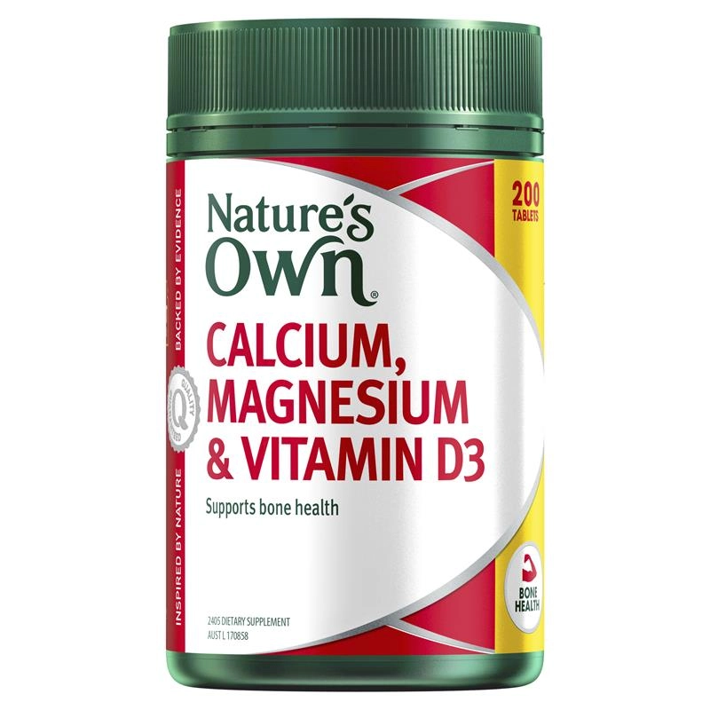 Nature’s Own Calcium, Magnesium & Vitamin D3 200 Tablets