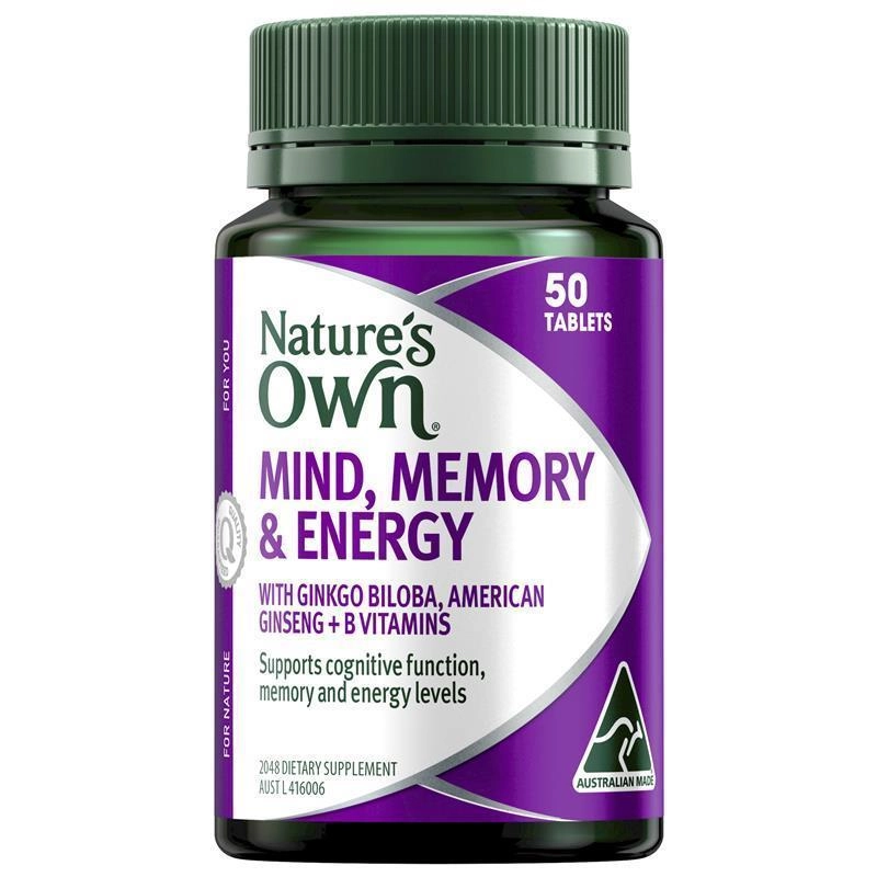 Nature’s Own Mind, Memory & Energy 50 Tablets