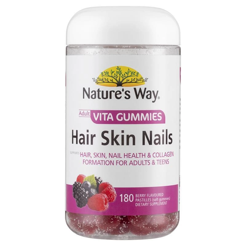 Nature's Way Adult Vita Gummies Hair Skin Nails 180 Gummies Exclusive Size