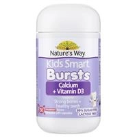 Nature's Way Kids Smart Calcium + Vitamin D 50 Chewable Capsules