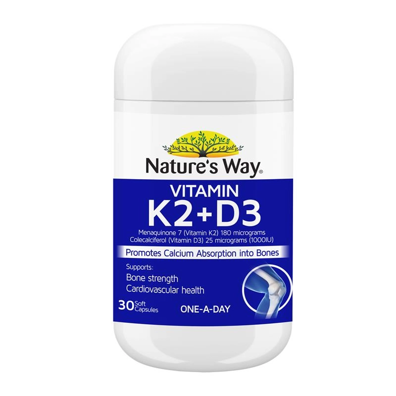 Nature's Way Osteo K Vitamin K2 + D3 180mcg 30 Softgel Capsules