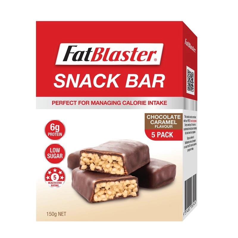 Naturopathica FatBlaster Snack Bar Choc Caramel Crunch Bar 5 x 30g