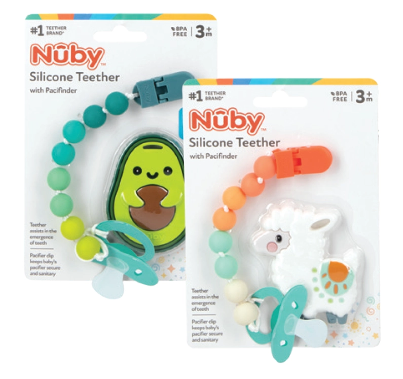 Nûby Silicone Drop Pacifinder with Teether Assorted Variants