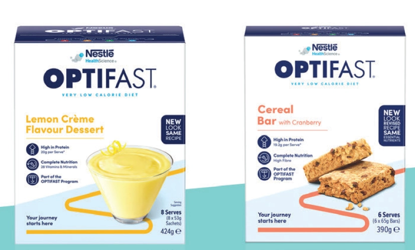 Optifast VLCD Dessert Lemon 8 x 53g or Bars Cereal 6 x 65g