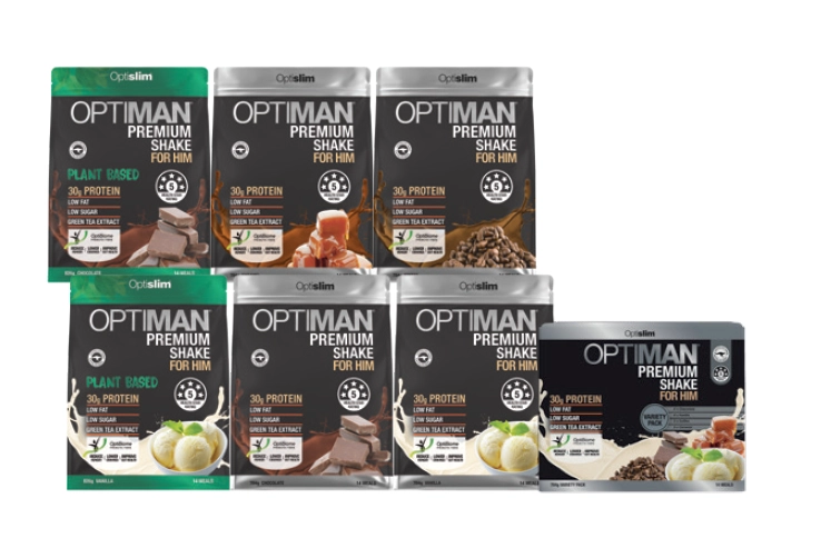 Optislim Optiman Plant Based or Premium Shake Range