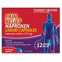 Pain Relief Naproxen 10 Liquid Capsules