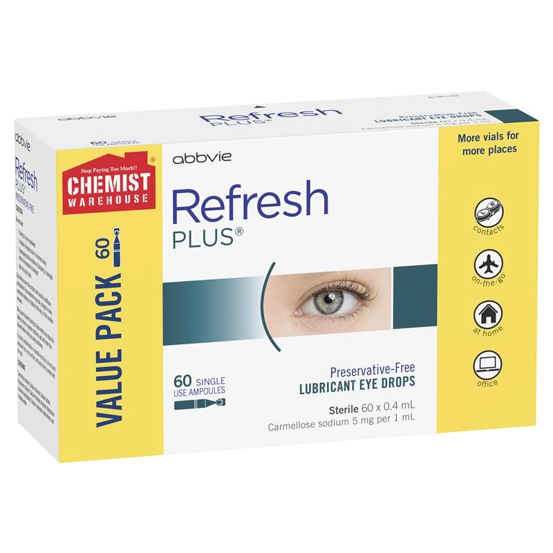 Refresh Plus Eye Drop 0.4ml x 60 Vials Exclusive Pack