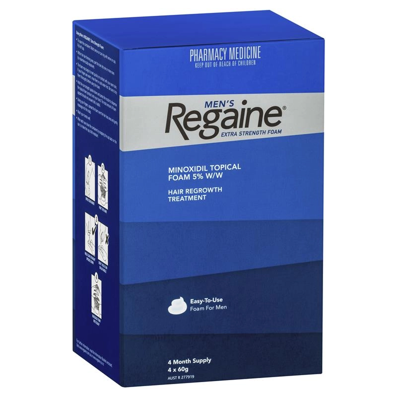 Regaine Men’s Extra Strength Minoxidil Foam Hair Regrowth Treatment 4 x 60g