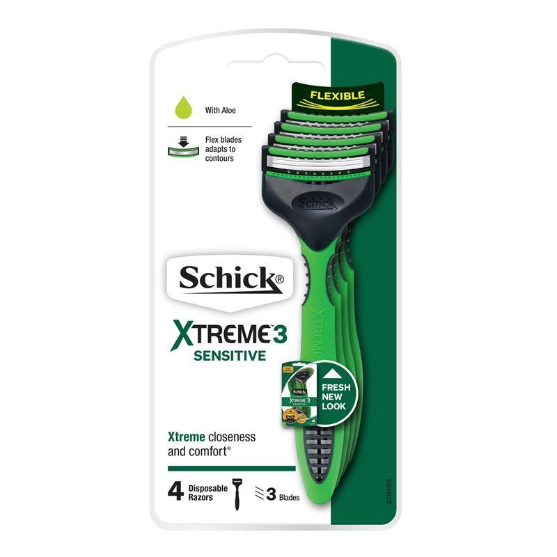 Schick Xtreme3 Sensitive 4 Disposable Razors