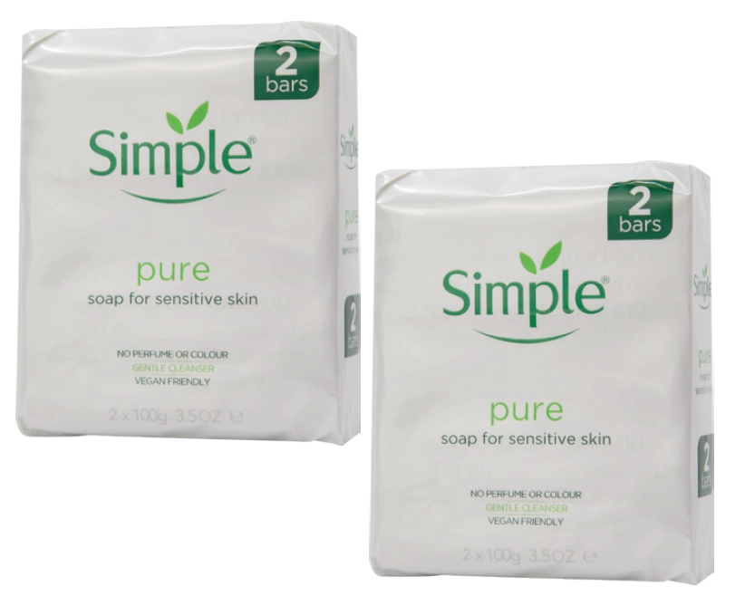 Simple Pure Soap Sensitive Twin Pack 100g