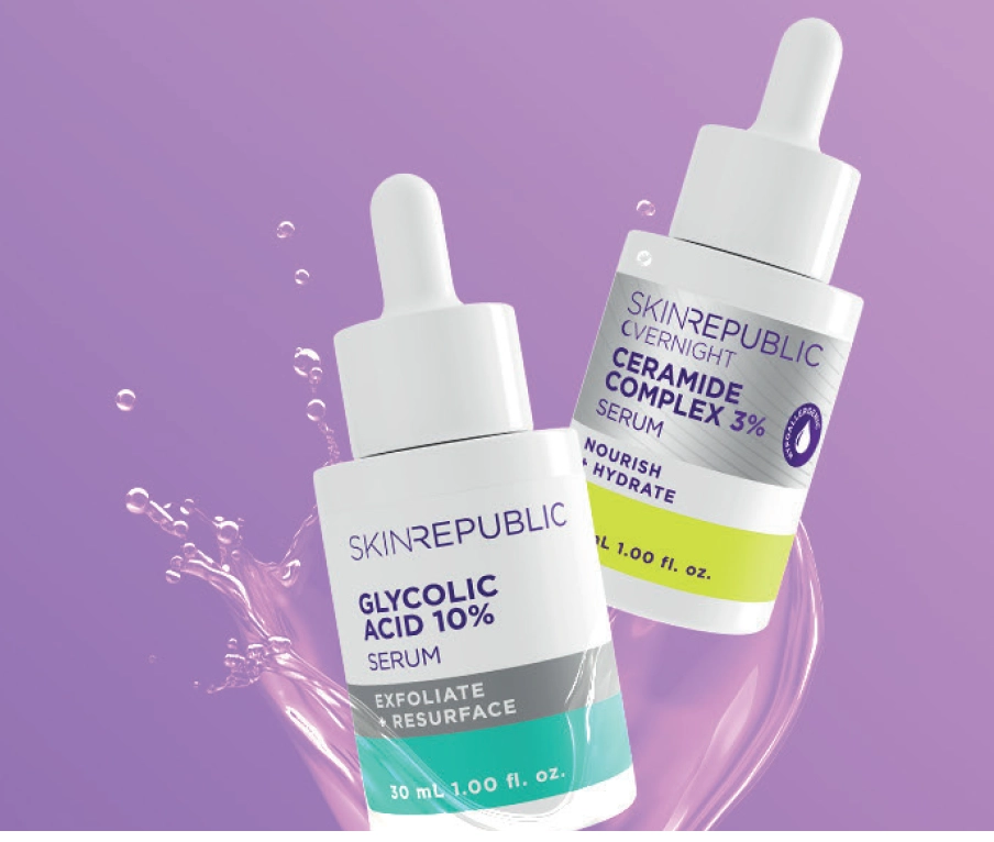 Skin Republic Glycolic Acid 10% or Ceramide Complex 3% Serum 30ml