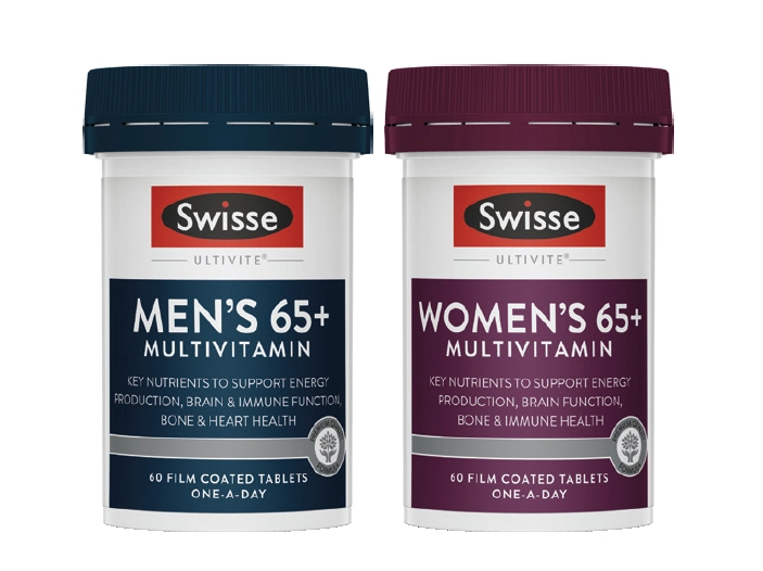 Swisse Ultivite Men’s or Women’s 65+ Multivitamin 60 Tablets