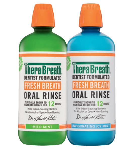 Therabreath Icy Mint or Mild Oral Rinse 1 Litre