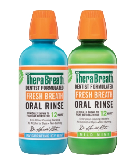 Therabreath Icy Mint or Mild Oral Rinse 473ml