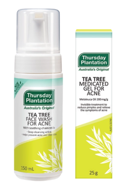 Thursday Plantation Tea Tree Acne Face Wash 150ml or Medicated Gel For Acne 25g