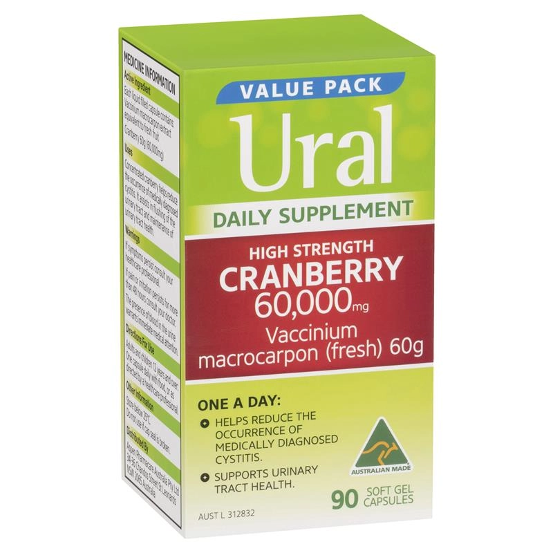 Ural High Strength Cranberry 60,000mg 90 Capsules