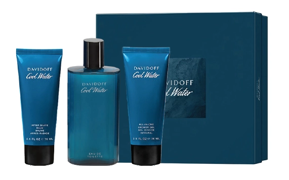 Davidoff Cool Water EDT Gift Set (125ml + Shower Gel + After Shave Balm)