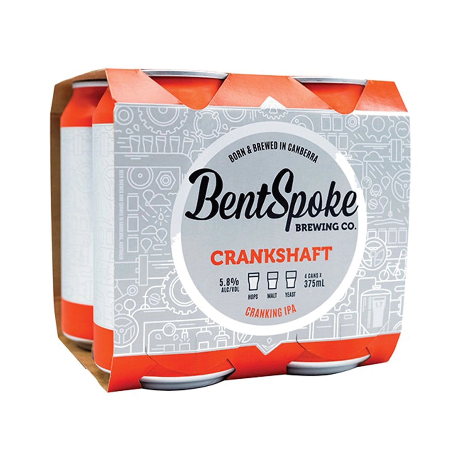 BentSpoke Brewing Co Crankshaft IPA Cans 375ml