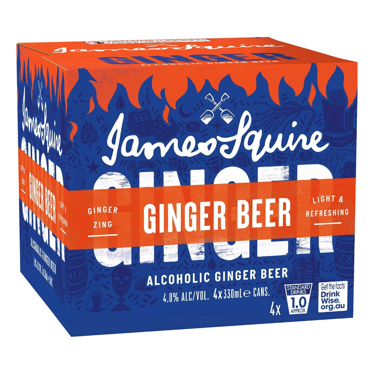 James Squire Alcoholic Ginger Beer Cans 330ml