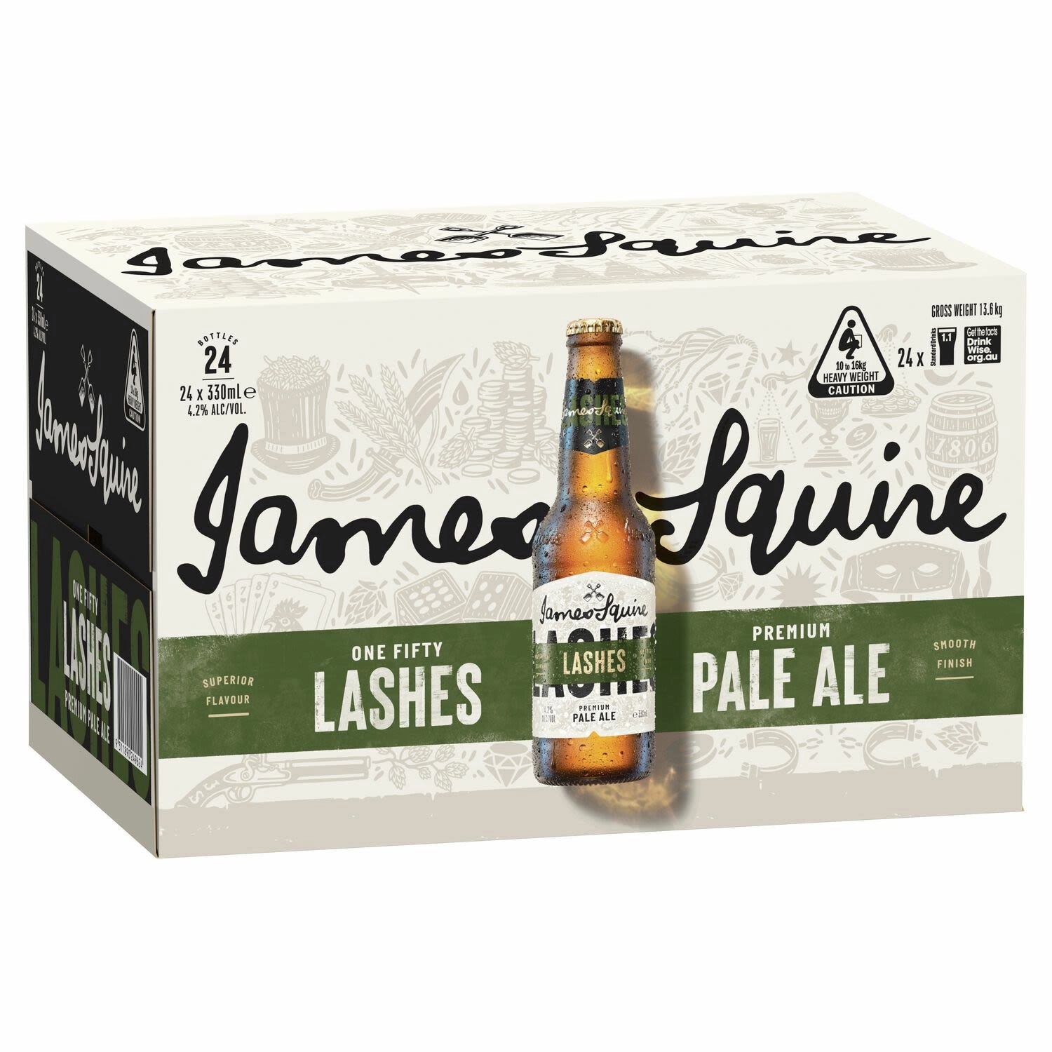 James Squire Lashes Pale Ale Stubbies 330ml