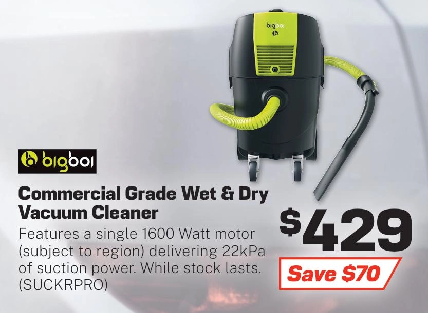 Bigboi Commercial Grade Wet & Dry Vacuum Cleaner - SUCKRPRO