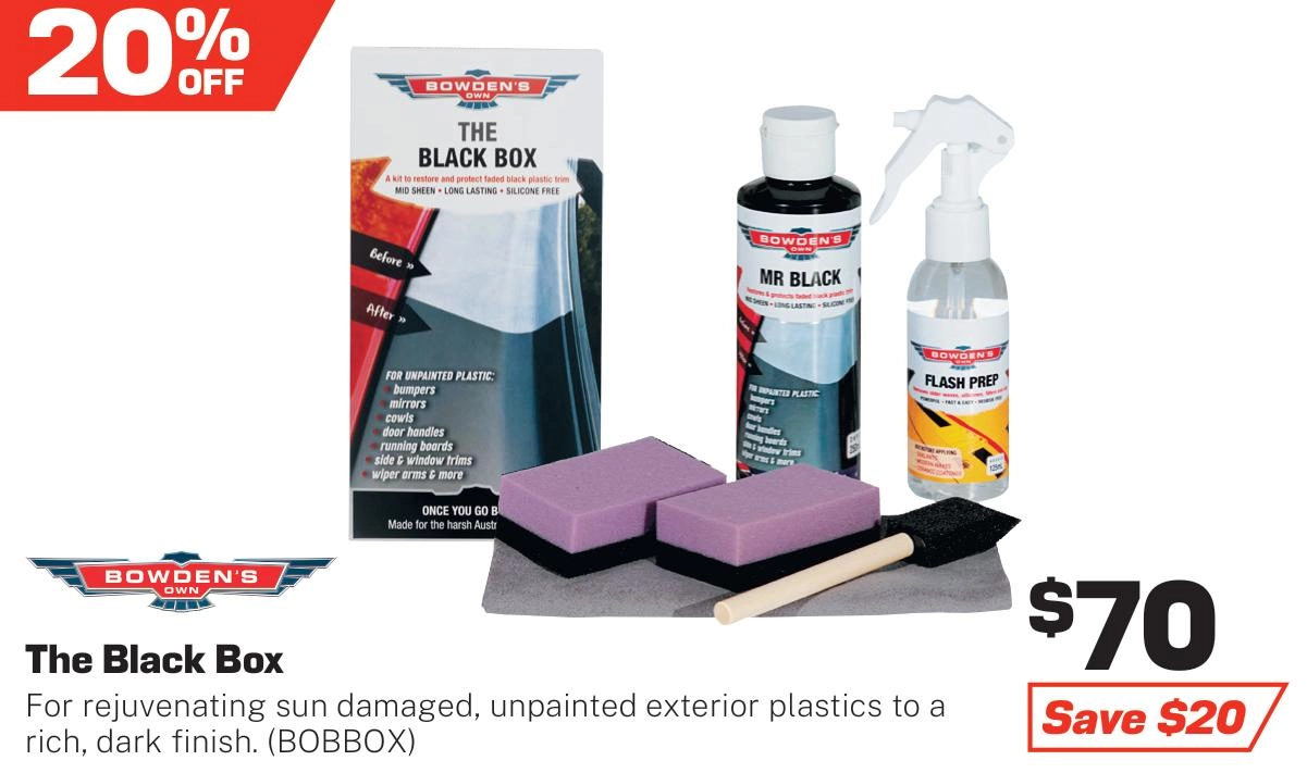 Bowden's Own the Black Box Trim Restorer Kit - BOBBOX