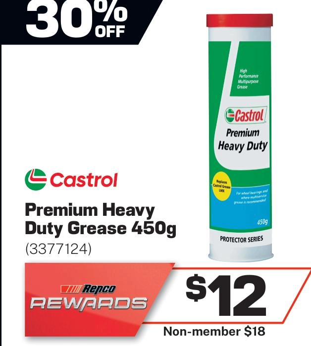 Castrol Premium Heavy Duty Grease Cartridge 450g - 3377124