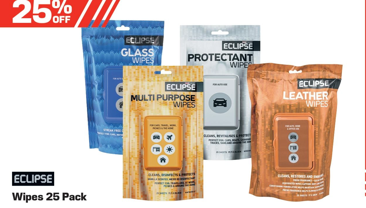 Eclipse Wipes 25 Pack