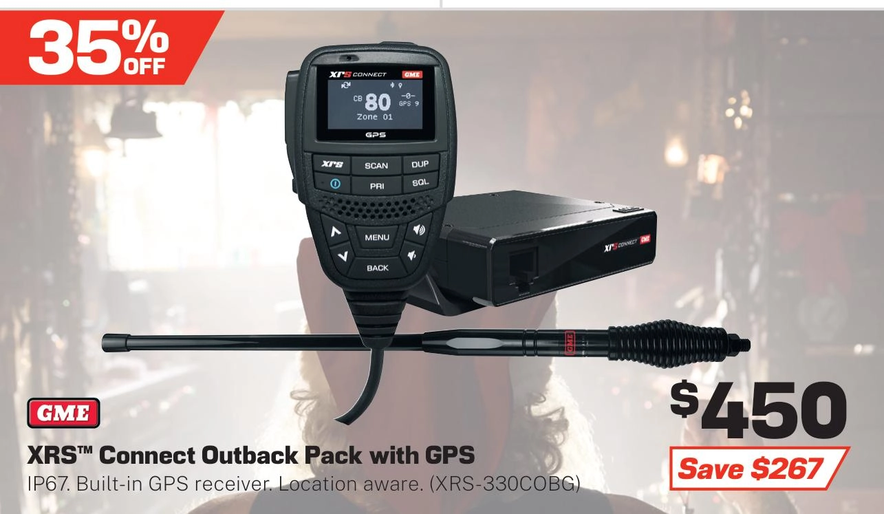 GME XRS Connect Outback Pack with GPS - XRS-330COBG