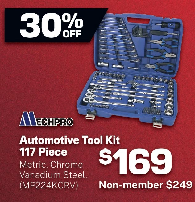 Mechpro 117 Piece Automotive Tool Kit - MP224KCRV