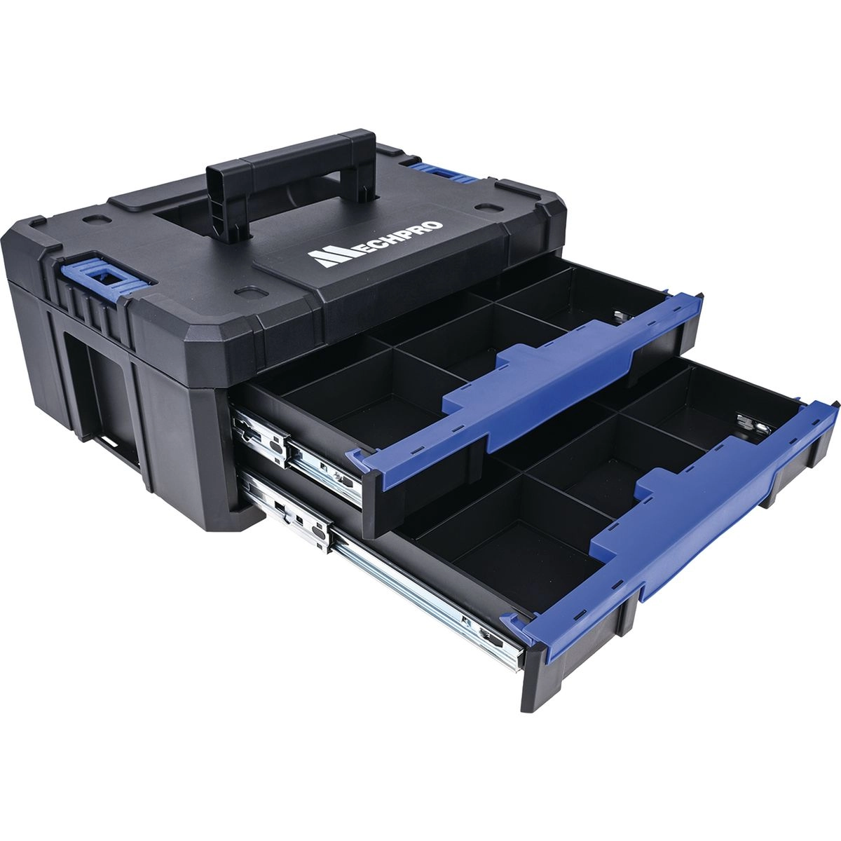 Mechpro Blue 2 Drawer Module with Stack & Lock System