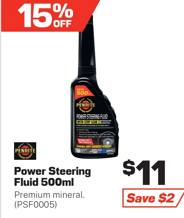 Penrite Power Steering Fluid 500ml - PSF0005