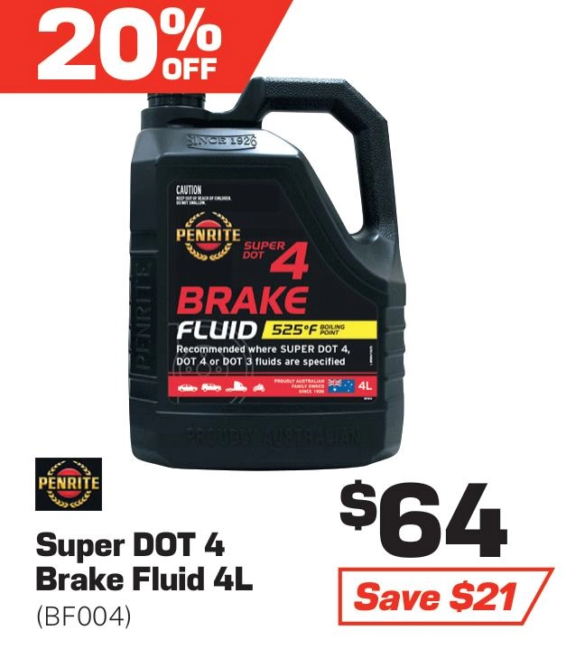 Penrite Super DOT 4 Brake Fluid 4L - BF004