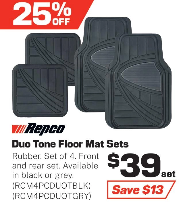 Repco Duo Tone Floor Mat Sets