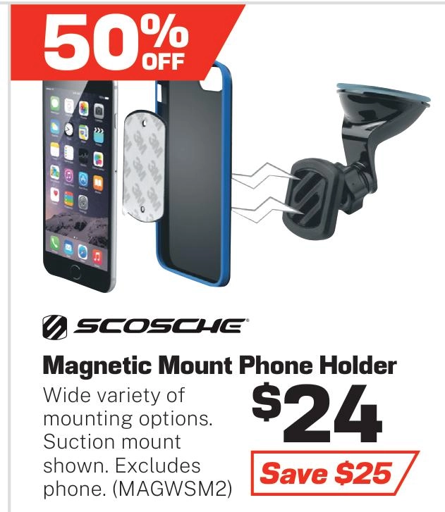 Scosche Dash Mount Magnetic Car Phone Holder - MAGWSM2