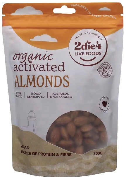 2DIE4 Live Foods Organic Activated Vegan Almonds 300g