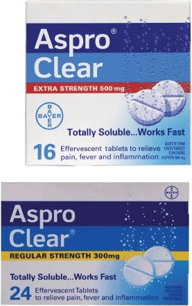 Aspro Clear Aspirin Soluble Tablets, Assorted Varieties