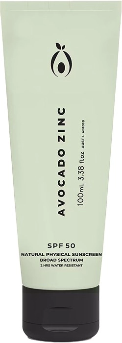 Avocado Zinc Natural Physical Sunscreen SPF50 100ml